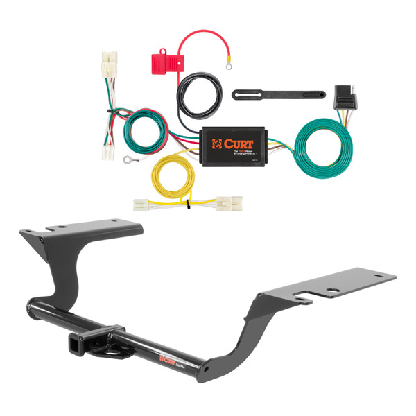 2015 Hyundai Sonata Hybrid Only Curt 1-1/4", Class 1 Trailer Tow Hitch + 4-flat Wiring Kit 11402 - CURT