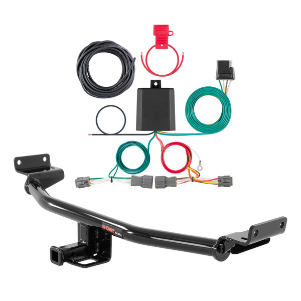 16 - 18 Hyundai Tucson Excluding Night Curt 1-1/4", Class 2 Trailer Tow Hitch + 4-flat Wiring Kit 12241 - CURT