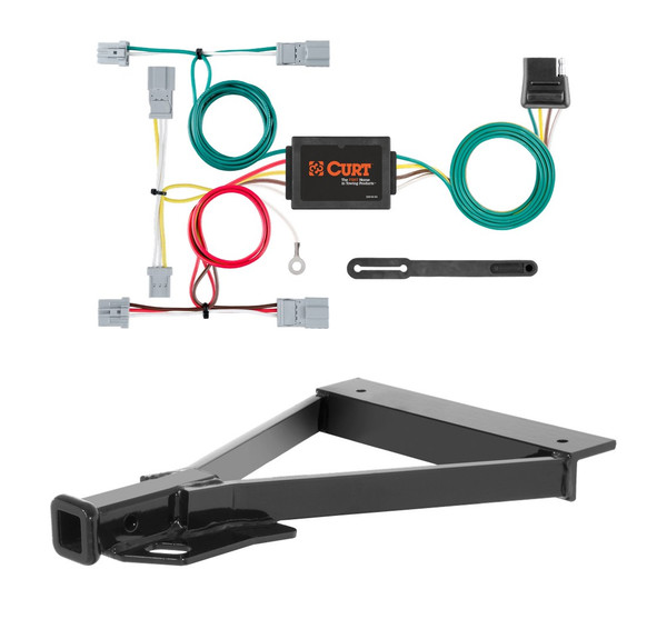 2007 - 2008 Honda Fit Curt 1-1/4", Class 1 Trailer Tow Hitch + 4-flat Wiring Kit 11058 - CURT