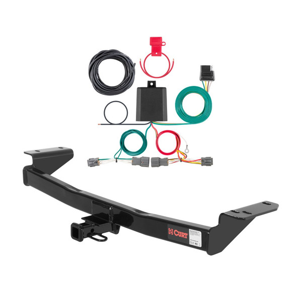 2010 - 2015 Hyundai Tucson Curt 1-1/4", Class 2 Trailer Tow Hitch + 4-flat Wiring Kit 12030 - CURT