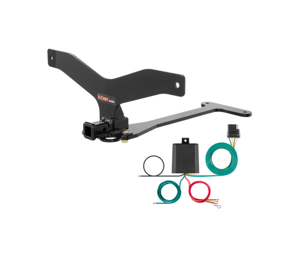 11 - 16 BMW 535i xDrive Excluding GT Curt 1-1/4", Class 1 Trailer Tow Hitch + 4-flat Wiring Kit 11381 - CURT