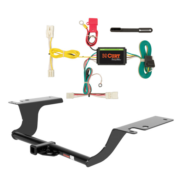 11 - 14 Hyundai Sonata Hybrid Only Curt 1-1/4", Class 1 Trailer Tow Hitch + 4-flat Wiring Kit 11025 - CURT