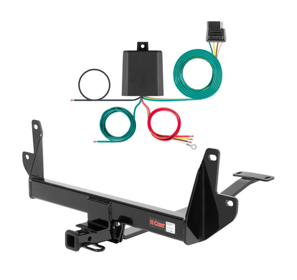 2006 BMW 325i Sedan Curt 1-1/4", Class 1 Trailer Tow Hitch + 4-flat Wiring Kit 11033 - CURT