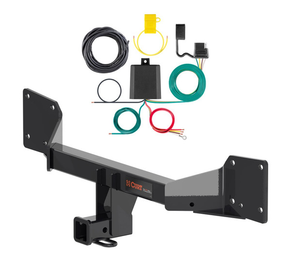 2018 - 2025 Audi SQ5 Curt 2", Class 3 Trailer Tow Hitch + 4-flat Wiring Kit 13499 - CURT