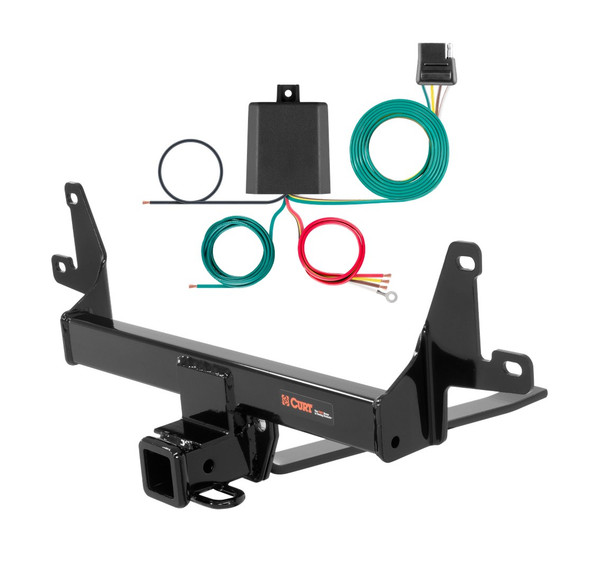 2013 - 2015 BMW X1 With panoramic sunroof only Curt 2", Class 3 Trailer Tow Hitch + 4-flat Wiring Kit 13140 - CURT