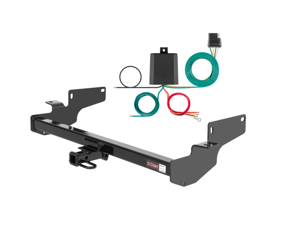00 - 05 Cadillac Deville Curt 1-1/4", Class 2 Trailer Tow Hitch + 4-flat Wiring Kit 12058 - CURT