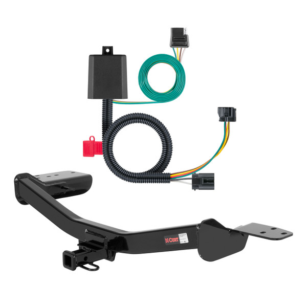 08 - 12 Infiniti EX35 Curt 1-1/4", Class 1 Trailer Tow Hitch + 4-flat Wiring Kit 11510 - CURT