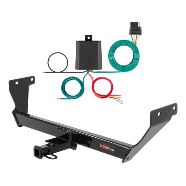 14 - 24 Infiniti Q50 Excluding Sport Curt 1-1/4", Class 1 Trailer Tow Hitch + 4-flat Wiring Kit 11407 - CURT