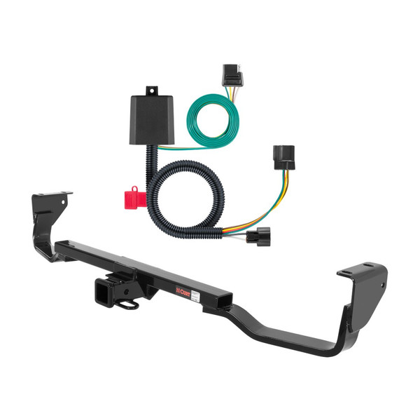 2007 - 2009 Hyundai Santa Fe Curt 2", Class 3 Trailer Tow Hitch + 4-flat Wiring Kit 13538-5 - CURT