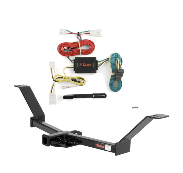 2007 - 2010 Hyundai Elantra Sedan Curt 1-1/4", Class 1 Trailer Tow Hitch + 4-flat Wiring Kit 11467 - CURT