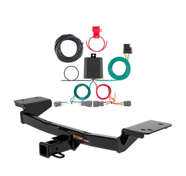 2010 - 2015 Hyundai Tucson Curt 2", Class 3 Trailer Tow Hitch + 4-flat Wiring Kit 13120 - CURT