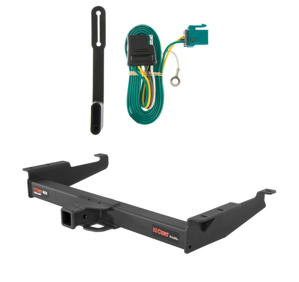 1996 - 2003 Chevrolet Express 3500 Excluding cutaway models Curt 2", Class 5 Trailer Tow Hitch + 4-flat Wiring Kit 15320 - CURT