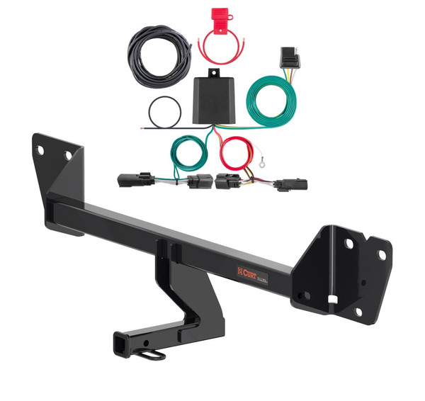 2020 - 2026 Buick Encore GX Excluding hands free liftgate & With LED taillights Curt 1-1/4", Class 1 Trailer Tow Hitch + 4-flat Wiring Kit 11612 - CURT