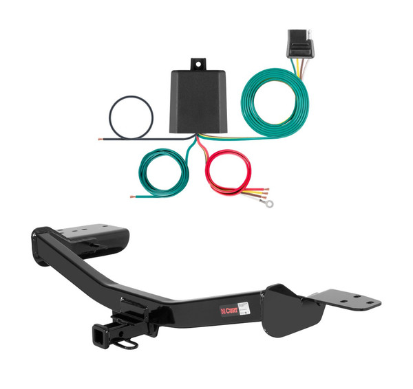 2014 - 2017 Infiniti QX50 Curt 1-1/4", Class 1 Trailer Tow Hitch + 4-flat Wiring Kit 11510 - CURT