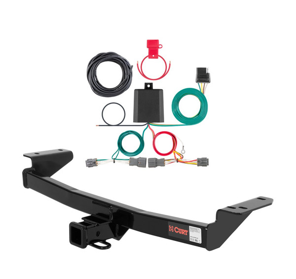 2010 - 2015 Hyundai Tucson Curt 2", Class 3 Trailer Tow Hitch + 4-flat Wiring Kit 13066 - CURT