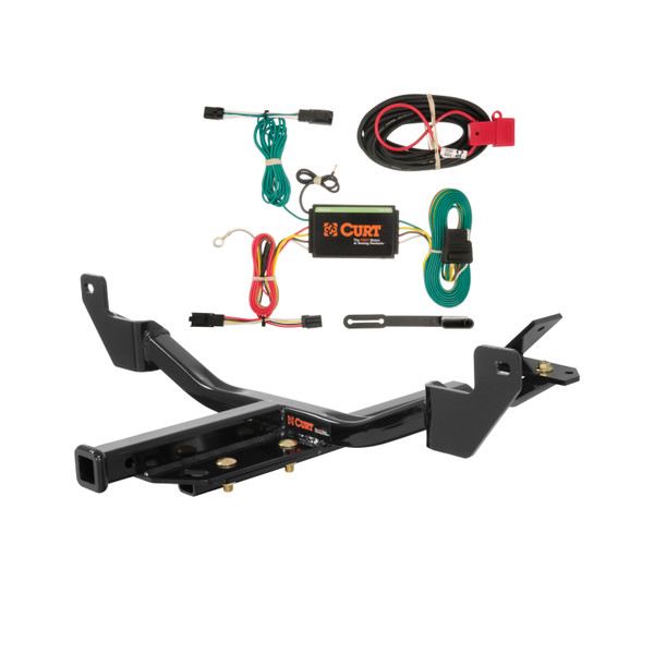 2013 - 2015 Chevrolet Malibu Sedan Excluding LTZ Curt 1-1/4", Class 2 Trailer Tow Hitch + 4-flat Wiring Kit 12115 - CURT