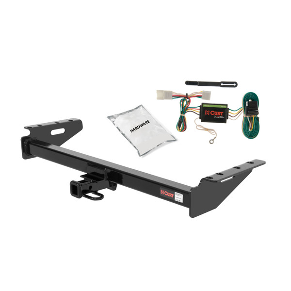 97 - 01 Jeep Cherokee Curt 1-1/4", Class 2 Trailer Tow Hitch + 4-flat Wiring Kit 12137 - CURT