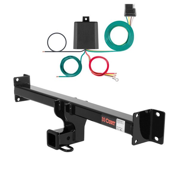2004 - 2010 BMW X3 Curt 2", Class 3 Trailer Tow Hitch + 4-flat Wiring Kit 13573 - CURT