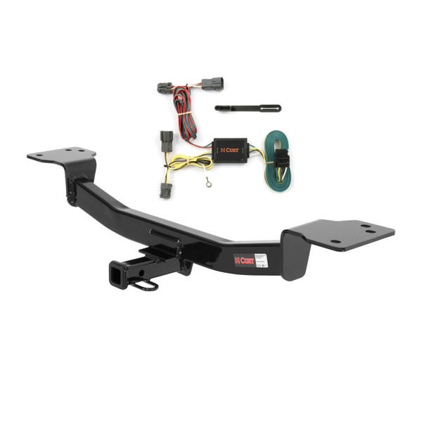 05 - 09 Hyundai Tucson Curt 1-1/4", Class 2 Trailer Tow Hitch + 4-flat Wiring Kit 12126 - CURT