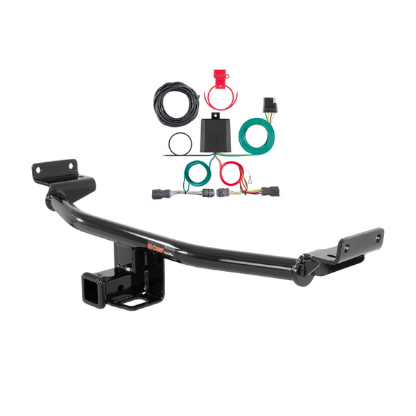 19 - 21 Hyundai Tucson Excluding Night Curt 2", Class 3 Trailer Tow Hitch + 4-flat Wiring Kit 13240 - CURT