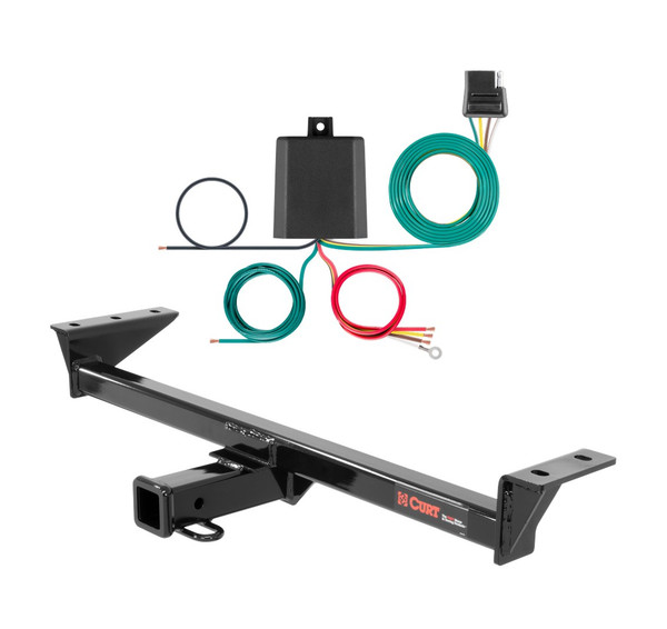 2016 - 2022 BMW X1 Curt 2", Class 3 Trailer Tow Hitch + 4-flat Wiring Kit 13303 - CURT