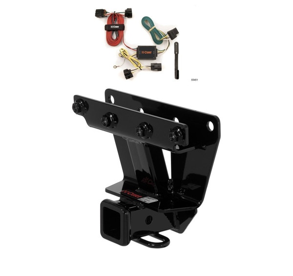 2005 - 2006 Jeep Grand Cherokee Excluding SRT8 Curt 2", Class 3 Trailer Tow Hitch + 4-flat Wiring Kit 13251 - CURT