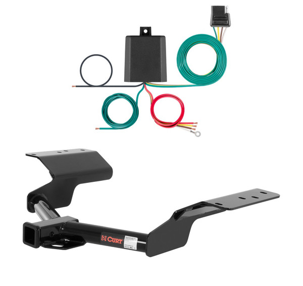 2004 - 2009 Cadillac SRX Curt 2", Class 3 Trailer Tow Hitch + 4-flat Wiring Kit 13050 - CURT