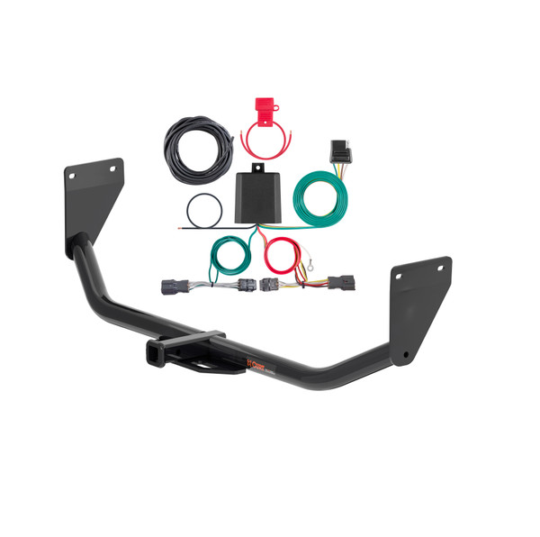 19 - 21 Hyundai Veloster Excluding Veloster N Curt 1-1/4", Class 1 Trailer Tow Hitch + 4-flat Wiring Kit 11550 - CURT