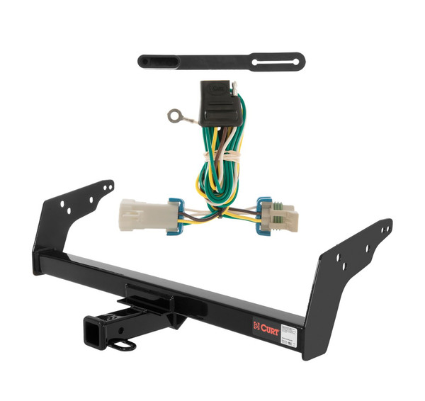 1998 - 2000 Isuzu Hombre Curt 2", Class 3 Trailer Tow Hitch + 4-flat Wiring Kit 13021 - CURT