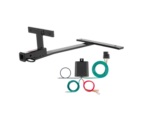 08 - 10 BMW 535i Sedan, excluding GT Curt 1-1/4", Class 1 Trailer Tow Hitch + 4-flat Wiring Kit 11498 - CURT