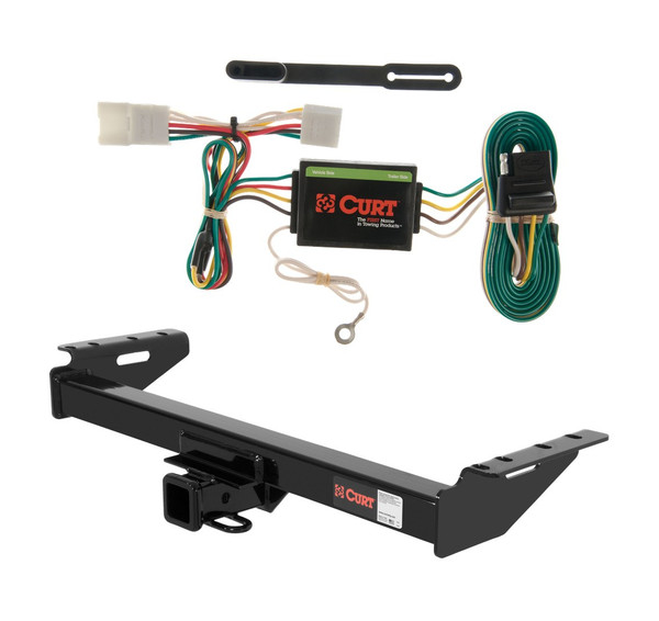 1997 - 2001 Jeep Cherokee Curt 2", Class 3 Trailer Tow Hitch + 4-flat Wiring Kit 13084 - CURT