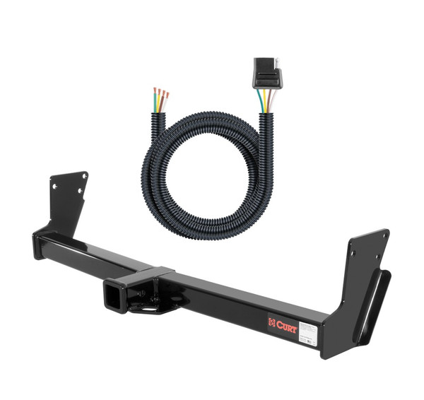 1995 - 2004 Chevrolet Blazer Down size Curt 2", Class 3 Trailer Tow Hitch + 4-flat Wiring Kit 13020 - CURT