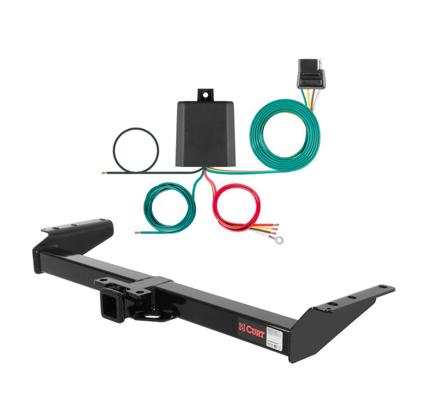 2002 Chevrolet Avalanche Curt 2", Class 3 Trailer Tow Hitch + 4-flat Wiring Kit 13402 - CURT