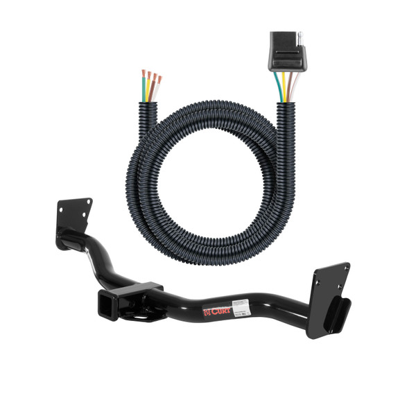1995 - 2004 Chevrolet Blazer Down size Curt 2", Class 3 Trailer Tow Hitch + 4-flat Wiring Kit 13300 - CURT