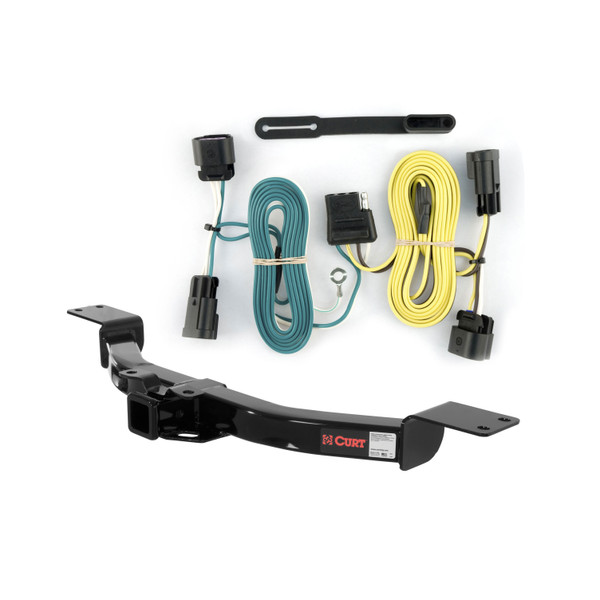 2009 - 2012 Chevrolet Traverse Curt 2", Class 3 Trailer Tow Hitch + 4-flat Wiring Kit 13424 - CURT