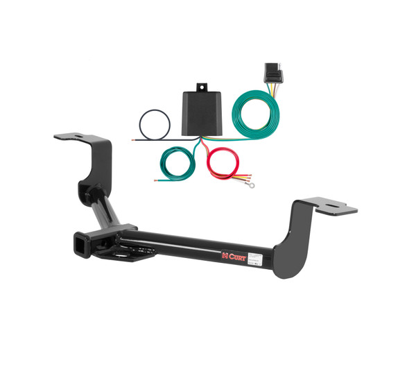 2009 Acura TL Curt 1-1/4", Class 1 Trailer Tow Hitch + 4-flat Wiring Kit 11496 - CURT