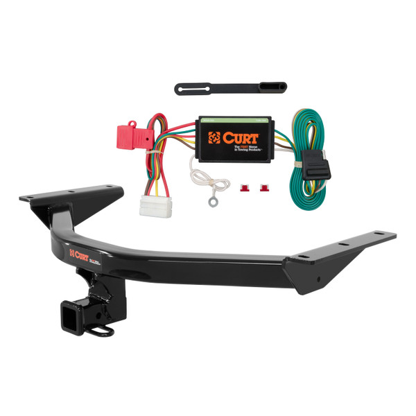 14 - 20 Acura MDX  Curt 2", Class 3 Trailer Tow Hitch + 4-flat Wiring Kit 13146 - CURT