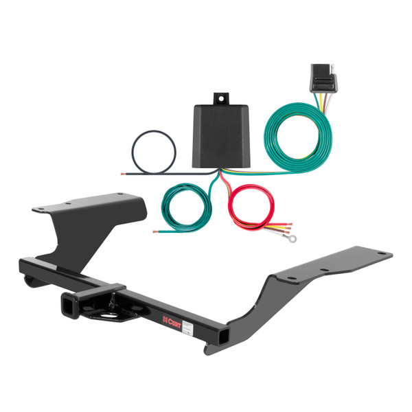 04 - 05 Acura TSX Sedan Curt 1-1/4", Class 1 Trailer Tow Hitch + 4-flat Wiring Kit 11455 - CURT