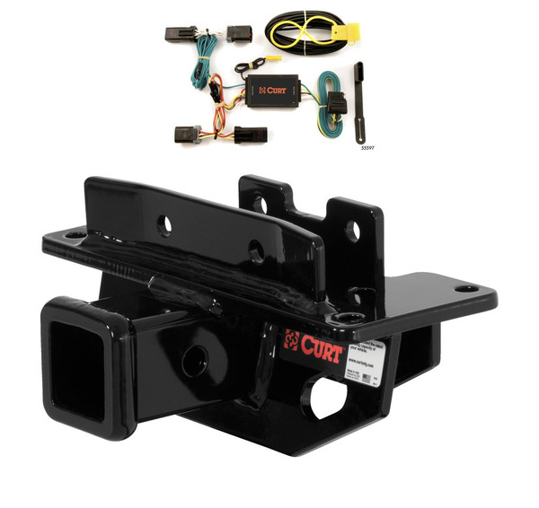 2007 - 2009 Chrysler Aspen Curt 2", Class 3 Trailer Tow Hitch + 4-flat Wiring Kit 13072-1 - CURT