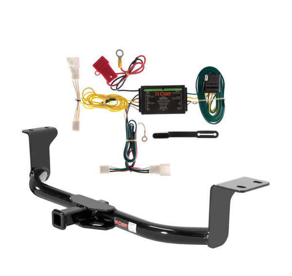 2010 - 2015 Toyota Prius Curt 1-1/4", Class 1 Trailer Tow Hitch + 4-flat Wiring Kit 11276 - CURT