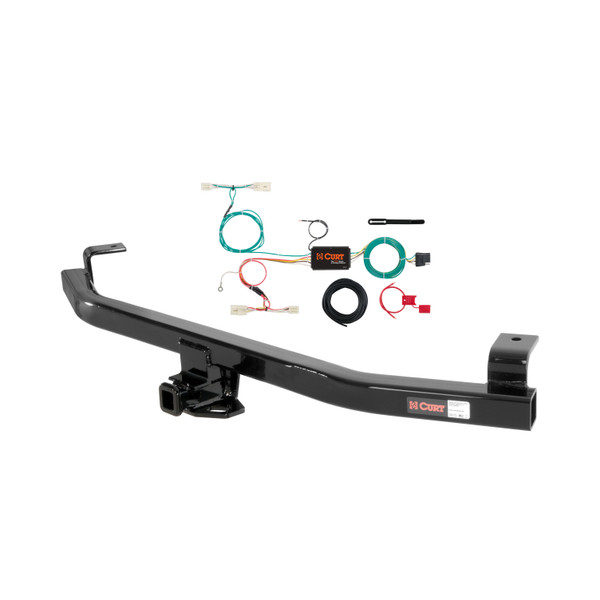 12 - 17 Kia Rio Hatchback Curt 1-1/4", Class 1 Trailer Tow Hitch + 4-flat Wiring Kit 11262 - CURT