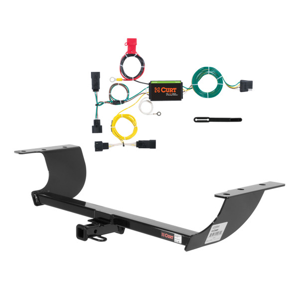2015 Dodge Charger Curt 1-1/4", Class 2 Trailer Tow Hitch + 4-flat Wiring Kit 12064 - CURT