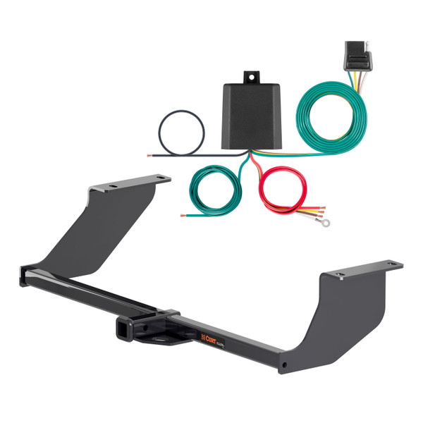 17 - 20 Chevrolet Sonic Hatchback Curt 1-1/4", Class 1 Trailer Tow Hitch + 4-flat Wiring Kit 11464 - CURT