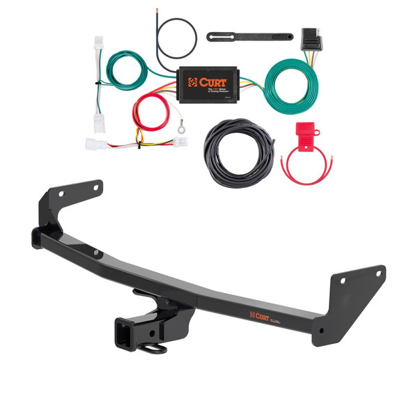 2022 Kia Niro Curt 2", Class 3 Trailer Tow Hitch + 4-flat Wiring Kit 13531 - CURT