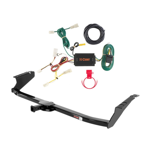 2011 - 2014 Toyota Sienna Curt 1-1/4", Class 2 Trailer Tow Hitch + 4-flat Wiring Kit 12065 - CURT