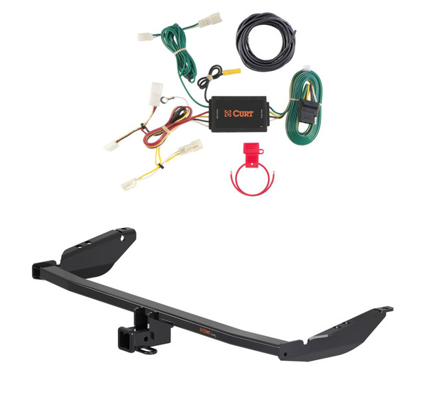 2011 - 2014 Toyota Sienna Curt 2", Class 3 Trailer Tow Hitch + 4-flat Wiring Kit 13343 - CURT