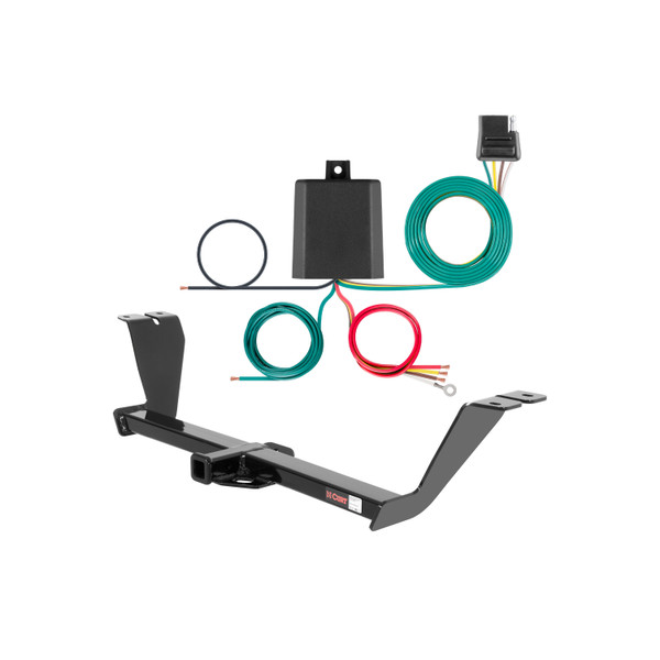 2010 Kia Optima Curt 1-1/4", Class 1 Trailer Tow Hitch + 4-flat Wiring Kit 11351 - CURT