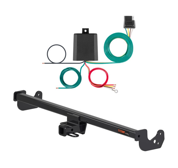 2007 - 2014 Toyota Yaris Hatchback Curt 1-1/4", Class 1 Trailer Tow Hitch + 4-flat Wiring Kit 11480 - CURT