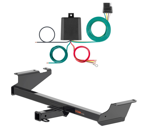 2009 - 2014 Volkswagen Routan Curt 2", Class 3 Trailer Tow Hitch + 4-flat Wiring Kit 13364 - CURT