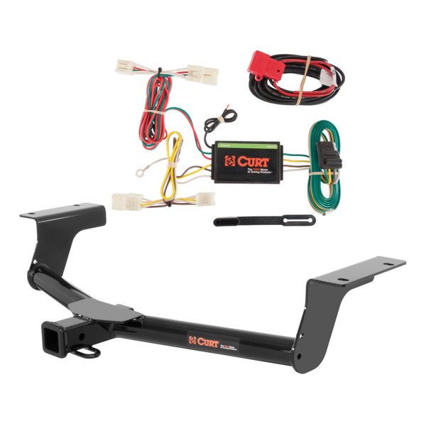 06 - 12 Toyota RAV4 Curt 2", Class 3 Trailer Tow Hitch + 4-flat Wiring Kit 13149 - CURT